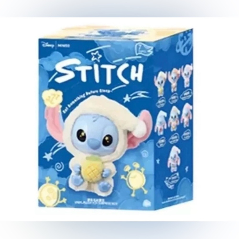 Disney Stitch Blue & Cream Eat Something before sleep NWT